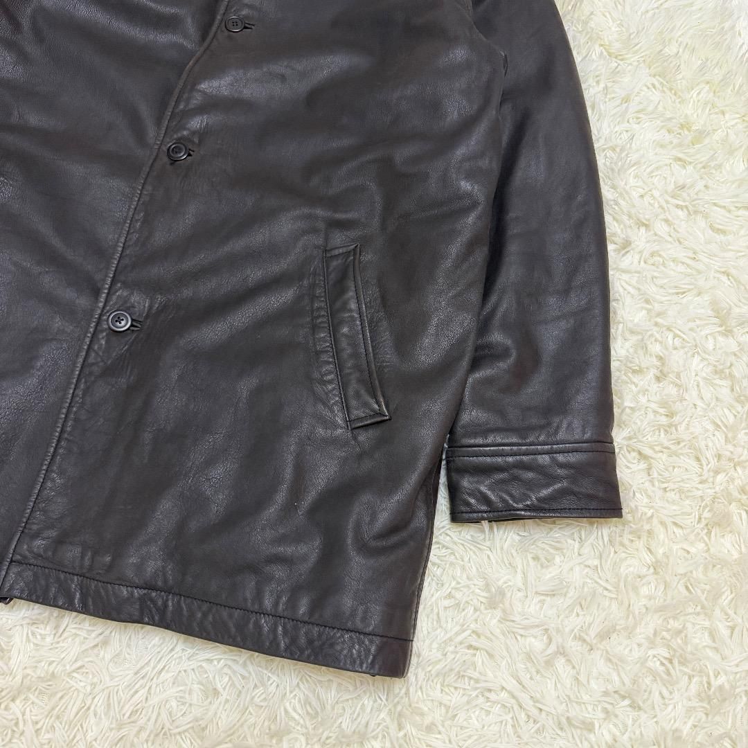 超希少】野村訓一着用 OLD GAP レザーカーコート ブラック 本革 L