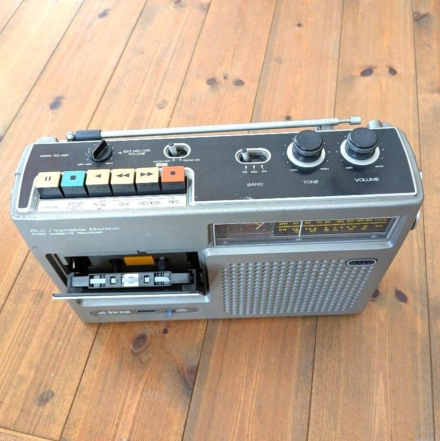 レトロ ビクター RC-404 Victor カセットテープレコーダー｜Yahoo
