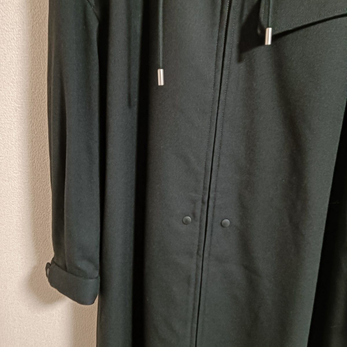 THE RERACS リラクス フーデッドロングコート ウールナイロンギャバ