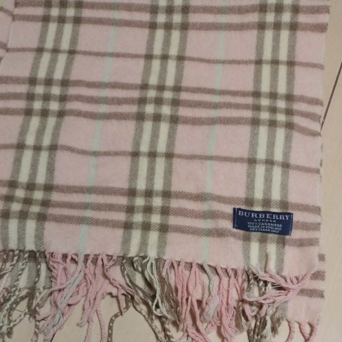 BURBERRY バーバリー カシミヤ マフラー ノバチェック ピンク｜Yahoo