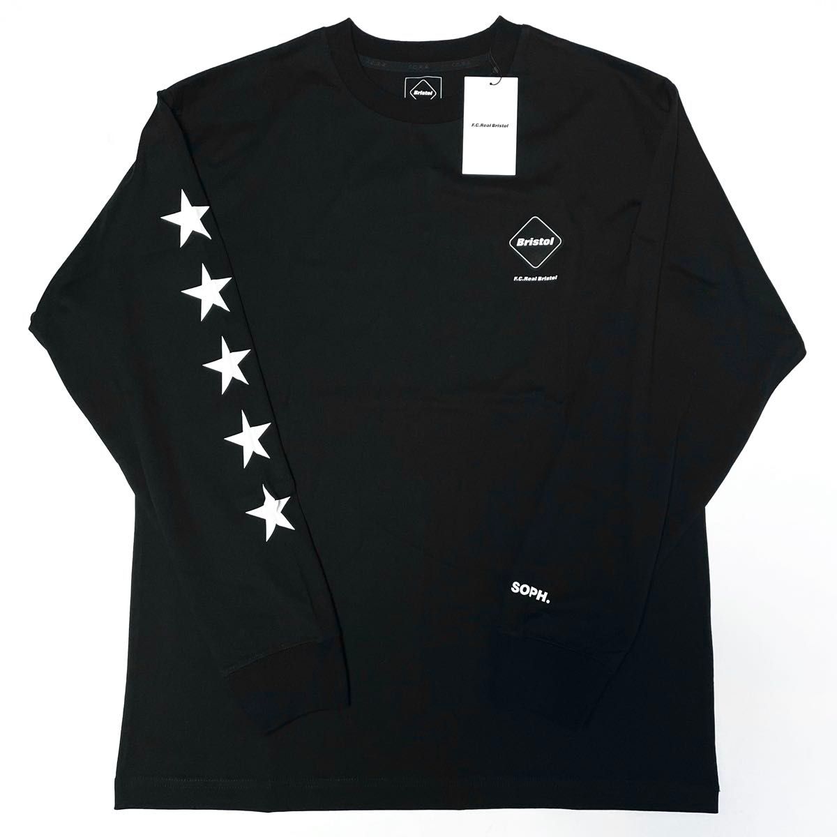 26SS新品L黒F C Real Bristol長袖Tシャツ5-STAR L/S TEEロンT