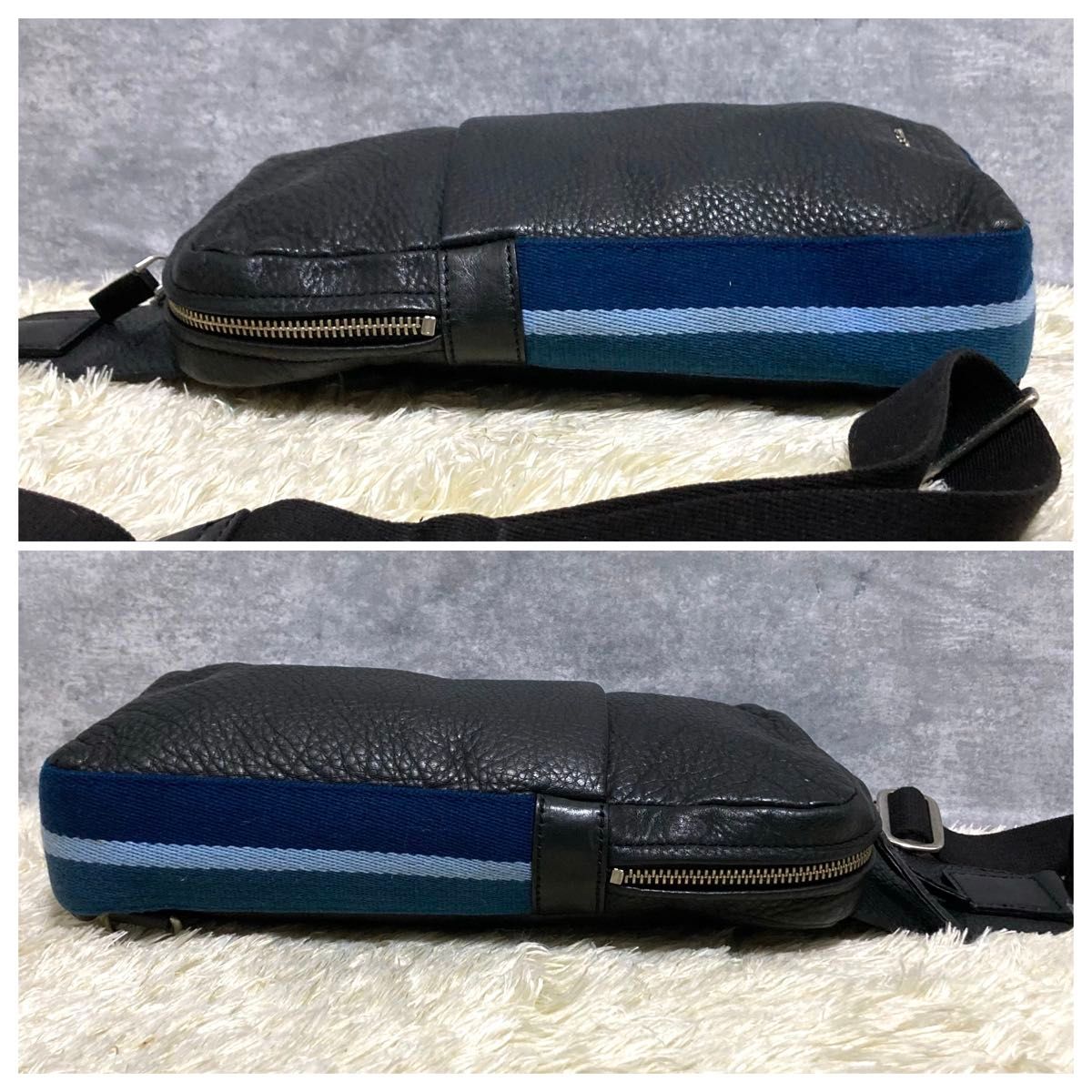 極美品】Paul Smith ポールスミス ボディバッグ レザー 革 ブラック