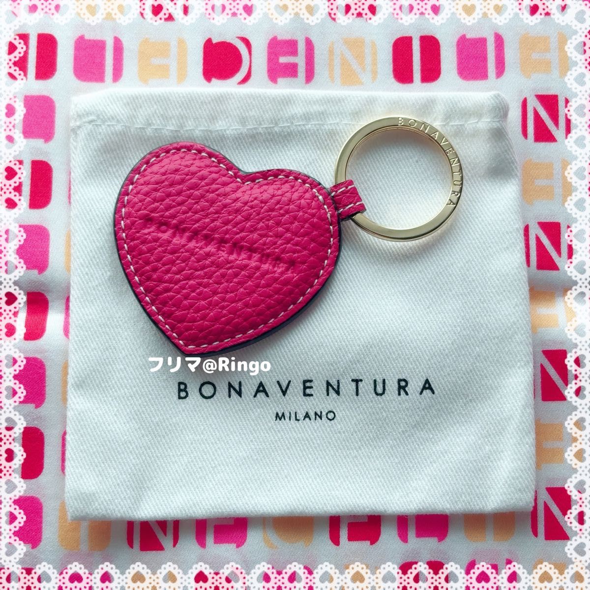 BONAVENTURA ボナベンチュラ ハート キーホルダー シュリンクレザー