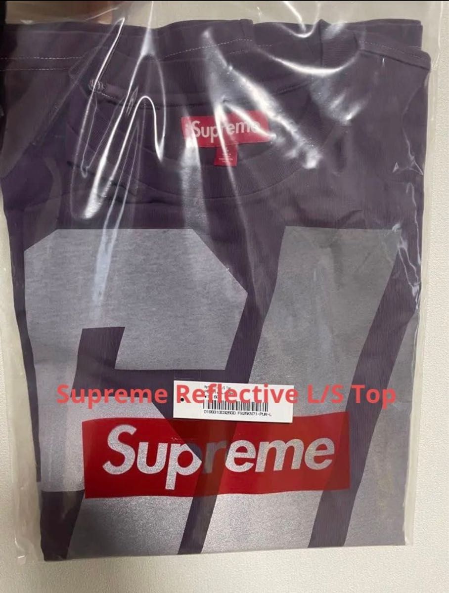 Supreme Reflective L/S Top Purple リフレクター 定価以下｜Yahoo