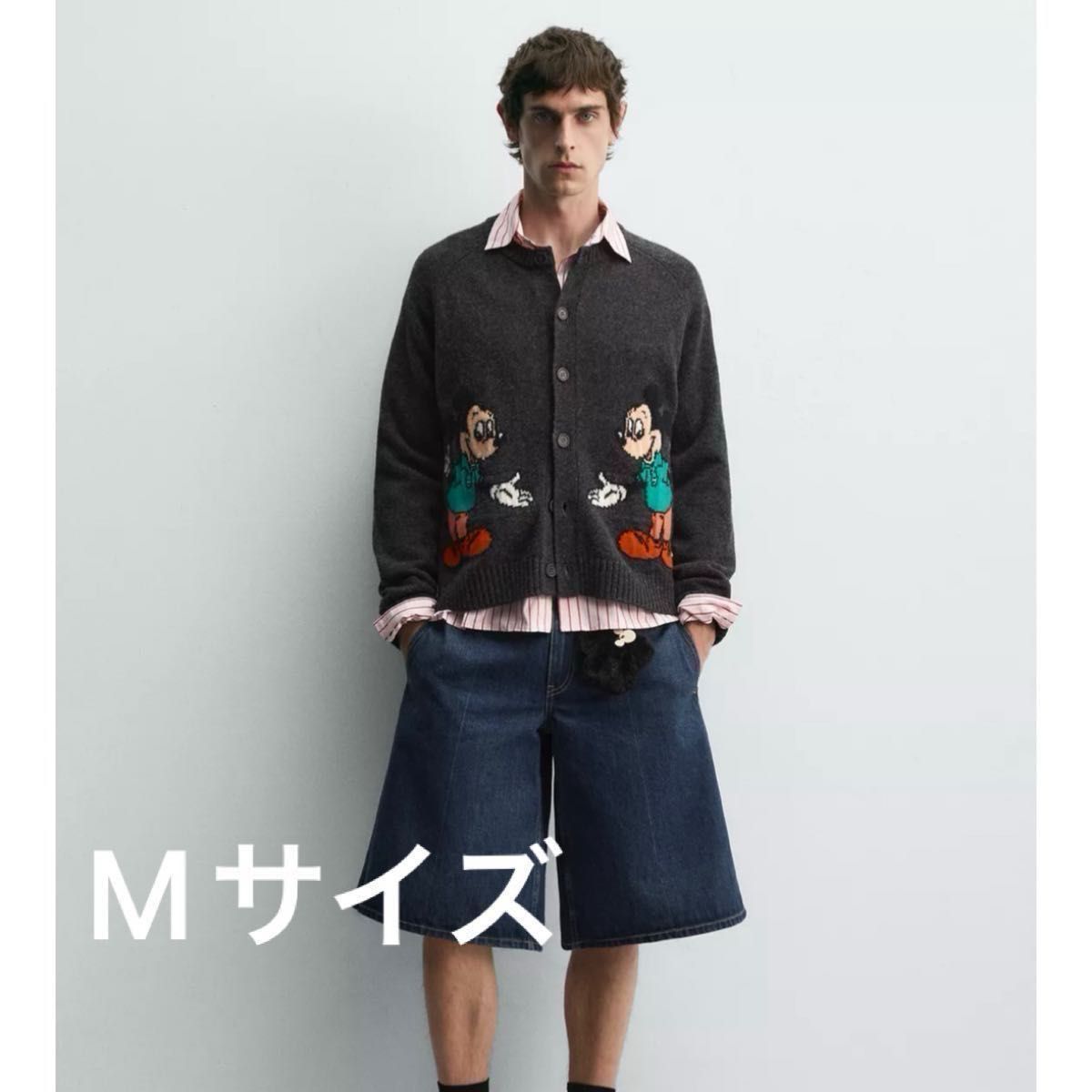 ZARA Disney harry lambert ミッキーマウスウールカーディガン Mサイズ