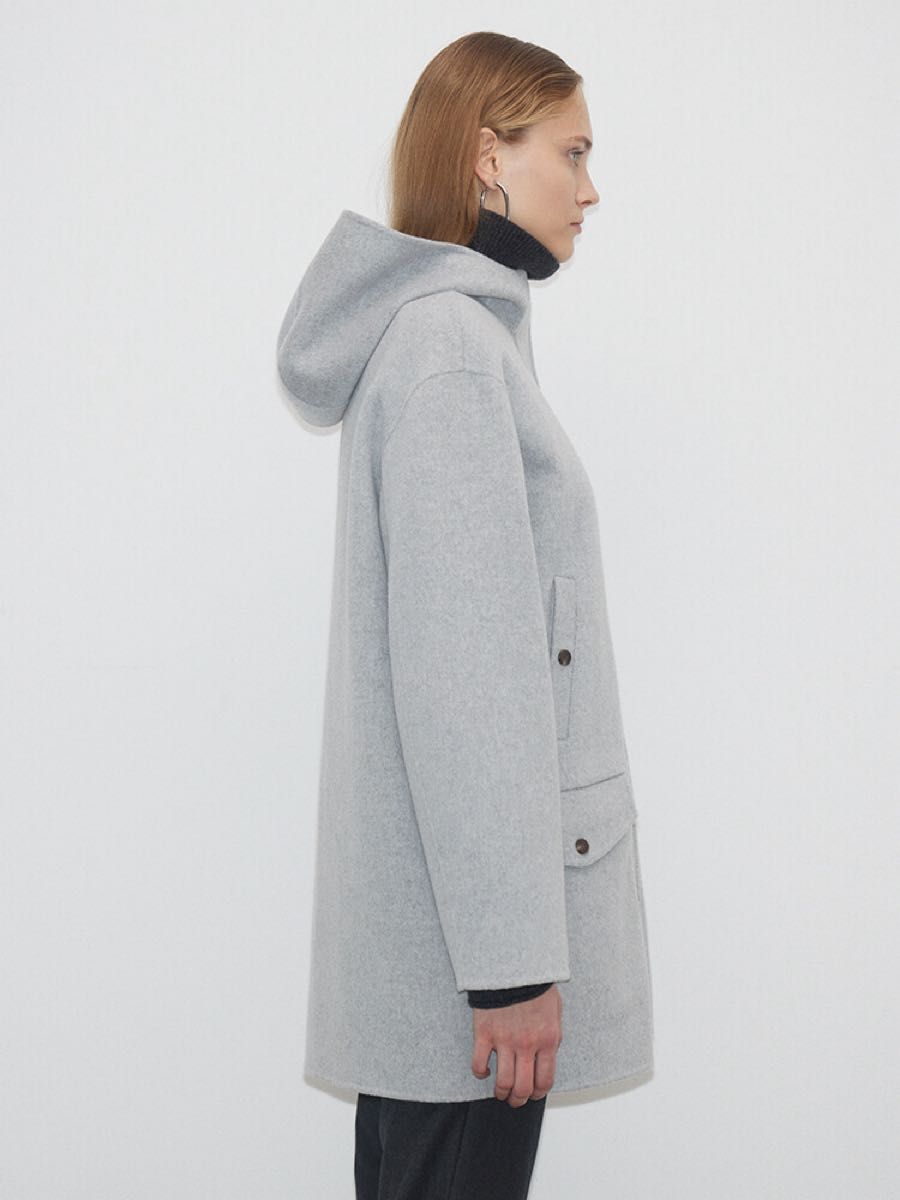 Theory セオリー 23AW New Divide GC ST Parka DF グレー P カシミヤ混