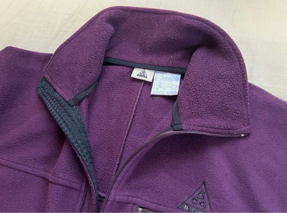 00s 90s NIKE ACG フリース プルオーバー ハーフジップ パープル