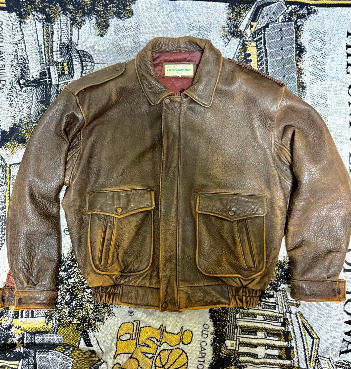 90s LOCH LOMOND A-2タイプ レザージャケット フライトジャケット