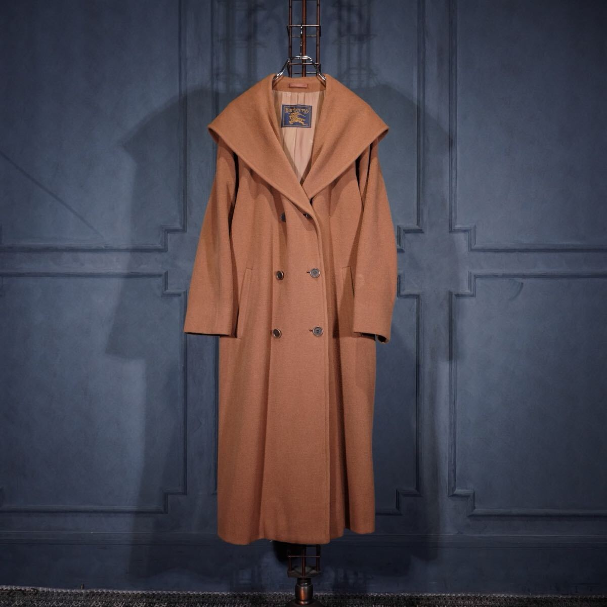 Burberrys CASHMERE BREND WOOL BIG HOODIE DOUBLE LONG COAT
