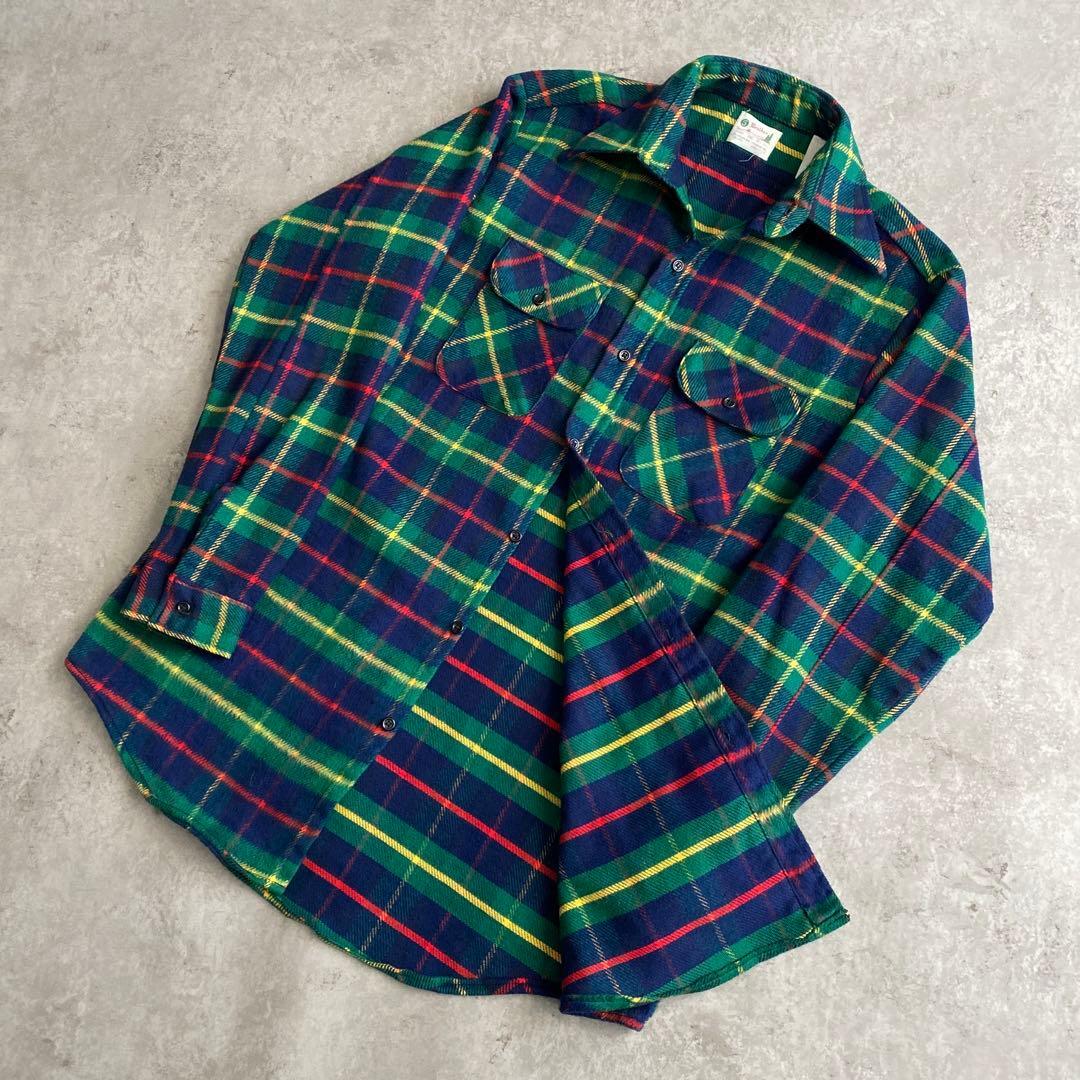 DEAD STOCK デッドストック 好配色チェック 60s 70s ビンテージ 森タグ