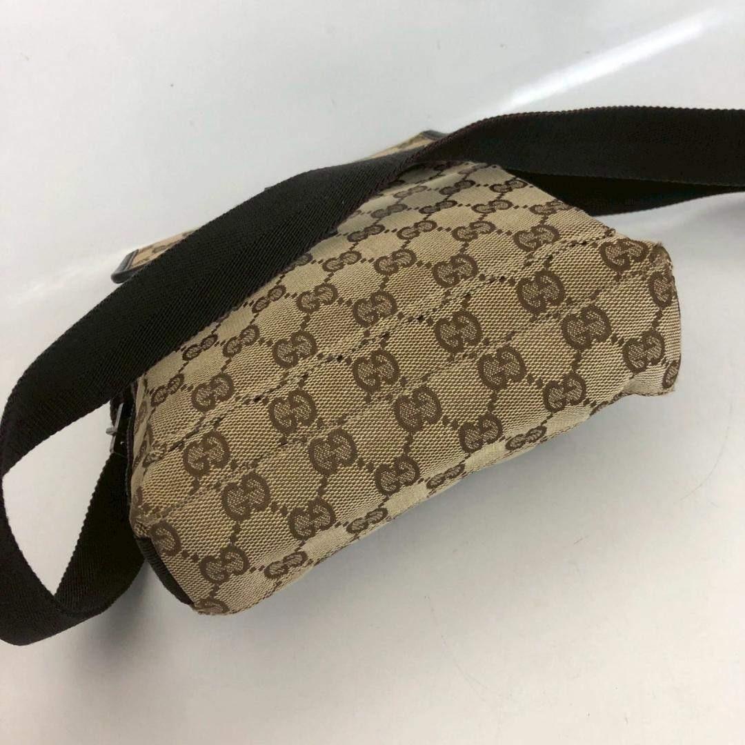 GUCCI グッチ ショルダーバッグ 斜め掛け GGキャンバス レザー
