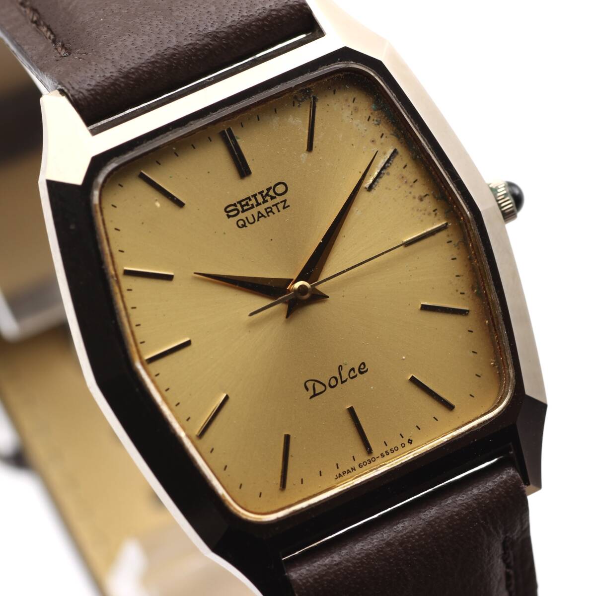 SEIKO DOLCE メンズ 腕時計 ヴィンテージ 薄型 NSAG 6030-5480 1982年