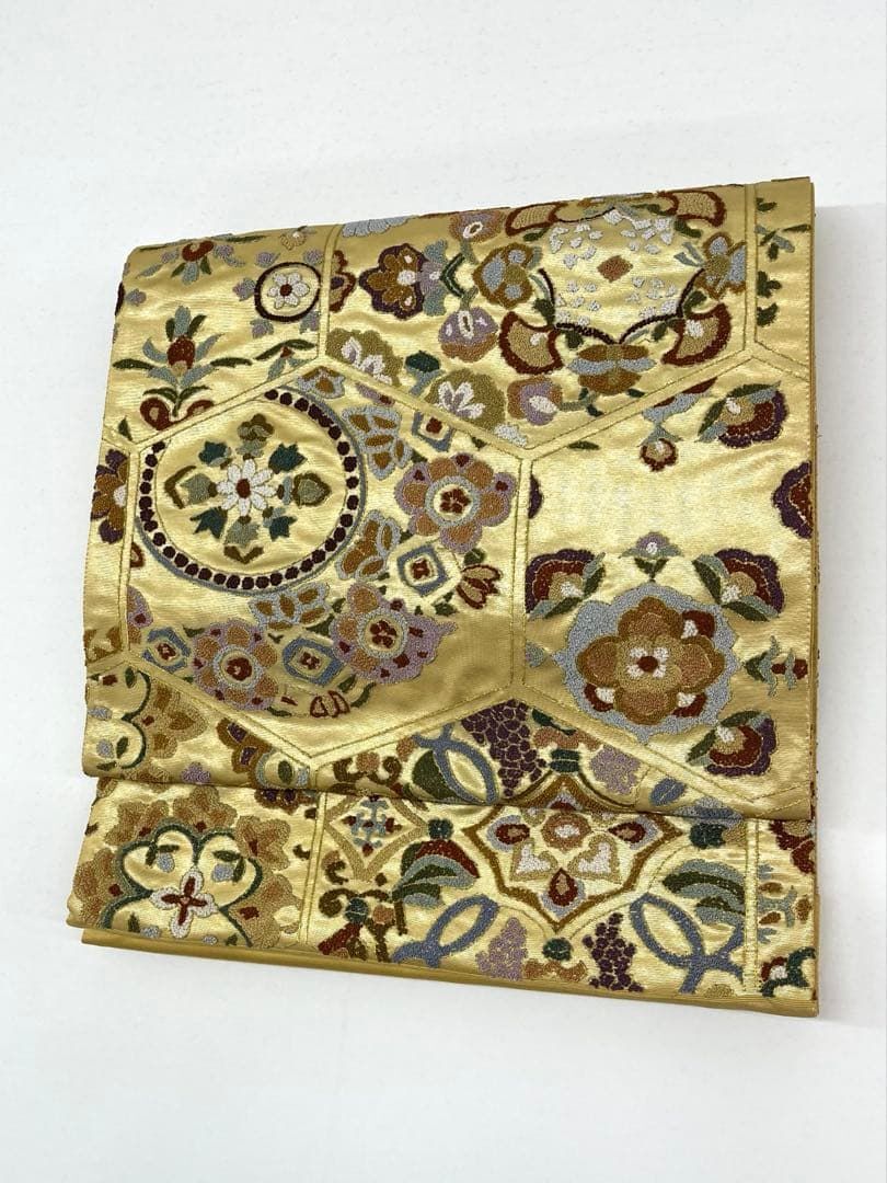 特選 相良刺繍 袋帯 唐花 未仕立て品 正絹 六通 D268｜Yahoo!フリマ