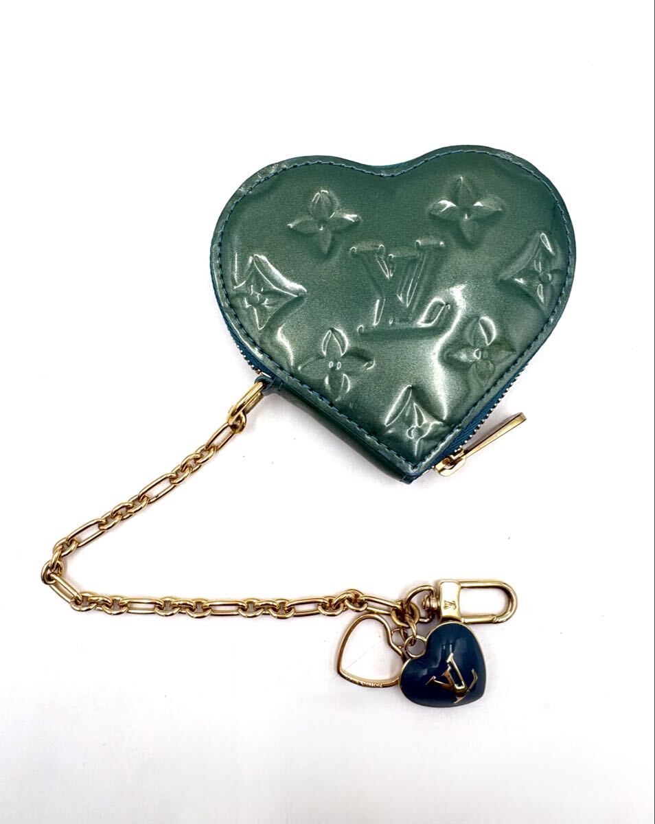 吉】LOUIS VUITTON ルイヴィトン ヴェルニ ポルトモネ クール ハート型