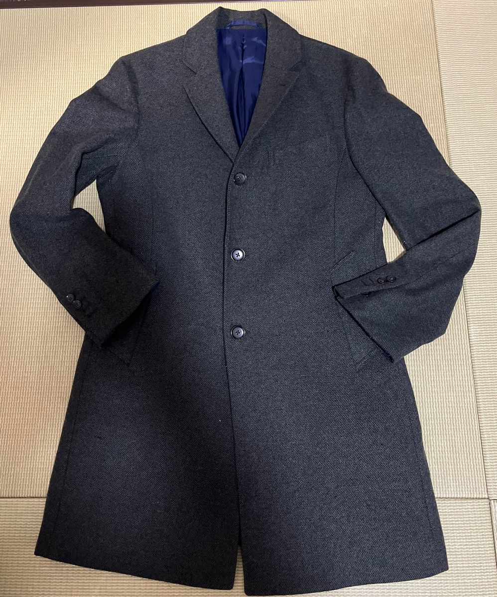 美品 SUIT SELECT チェスター ヘリンボーン LL ウール コート ✨美品
