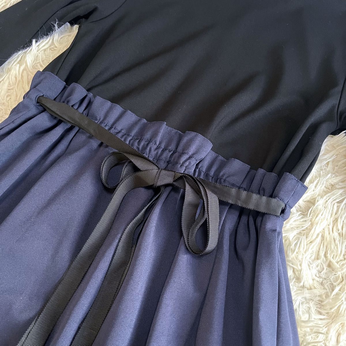 LANVIN en Bleu ランバンオンブルー ドッキングロングワンピース 38
