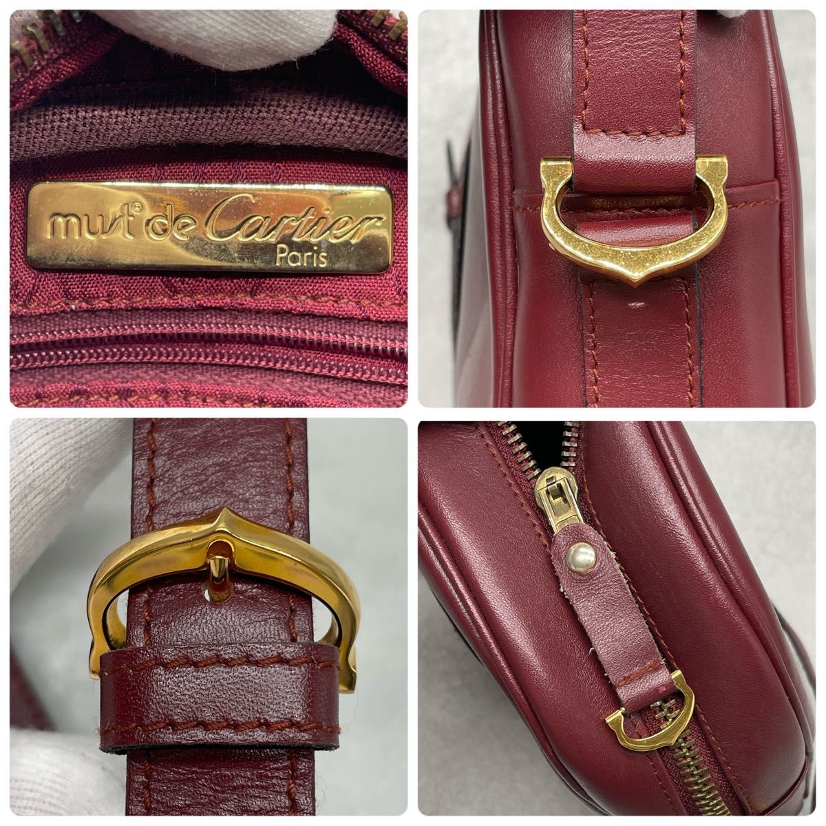 良品】Cartier カルティエ マストライン ショルダーバッグ レザー