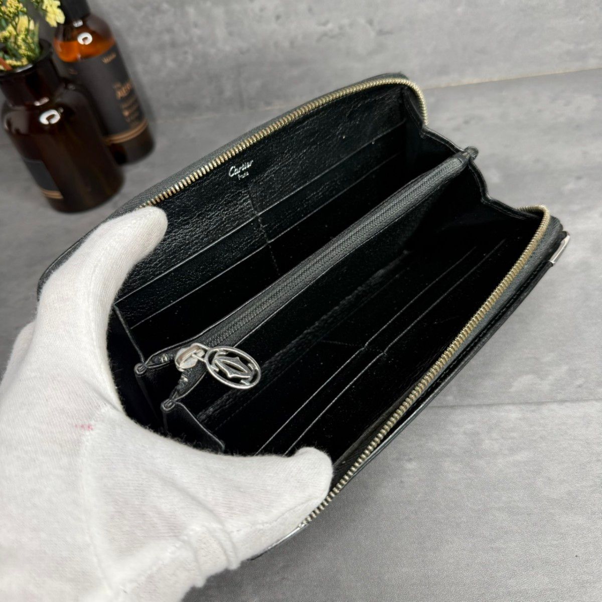 良品】Cartier カルティエ ラウンドファスナー 長財布 マルチェロ