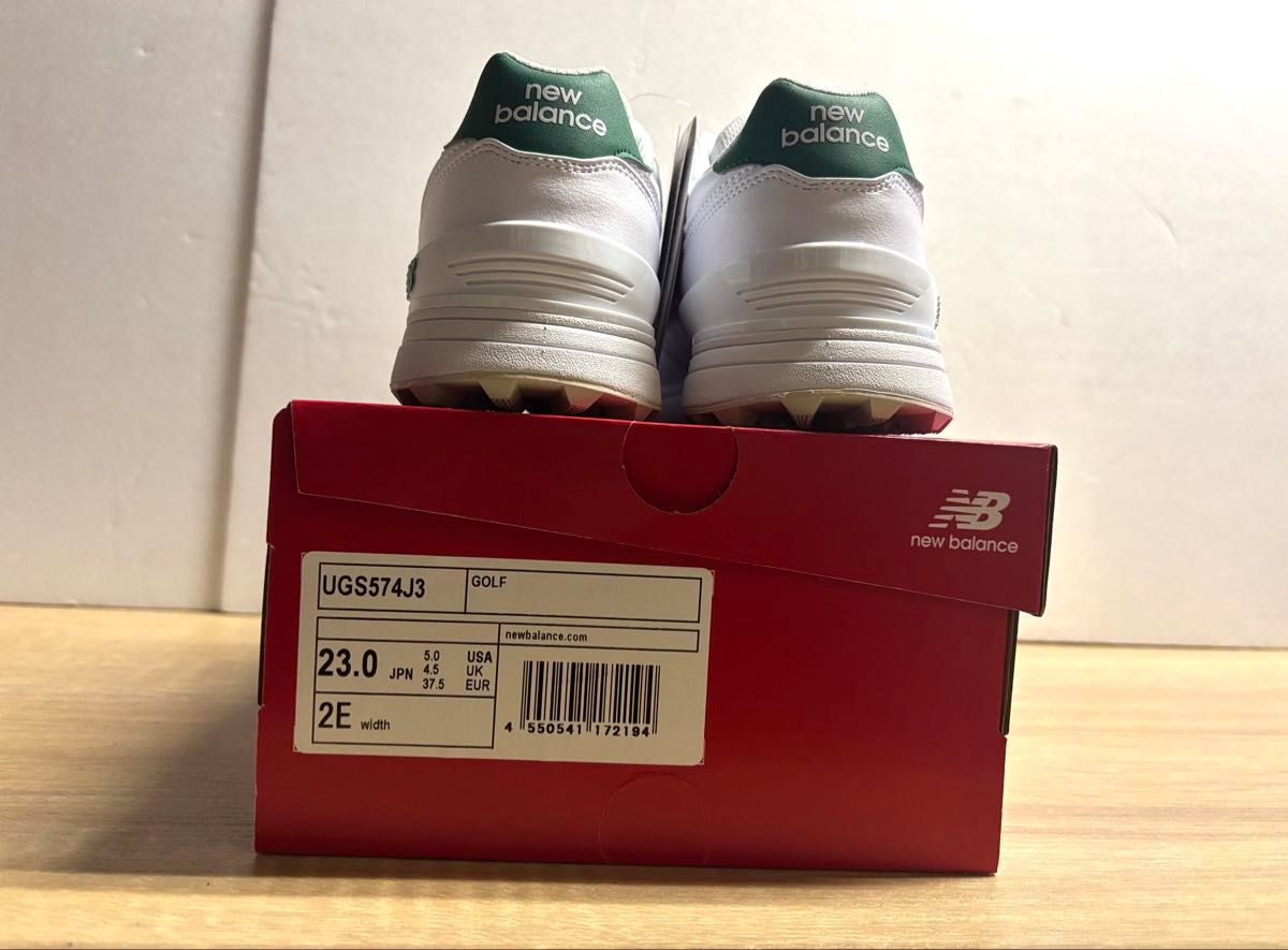 未使用 23cm 2E ニューバランスゴルフシューズ UGS574J3 ホワイト new