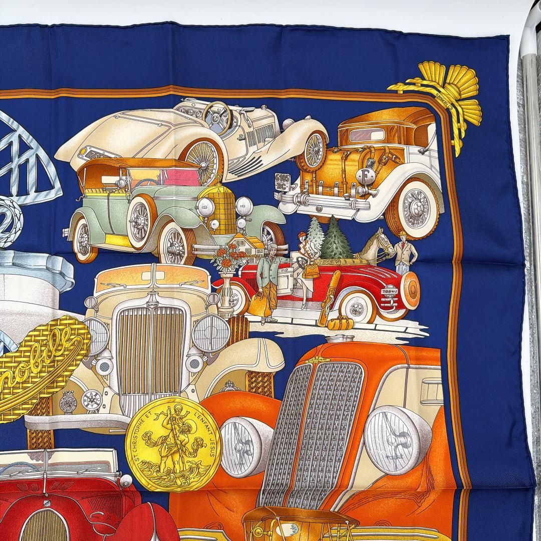 HERMES エルメス カレ90 AUTO MOBILE オートモービル レディース