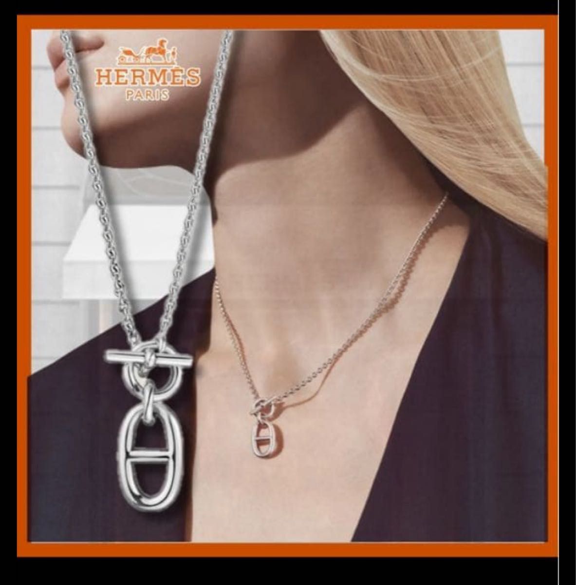 未使用新品】HERMES エルメス シルバー Ag925 ネックレス アミュレット