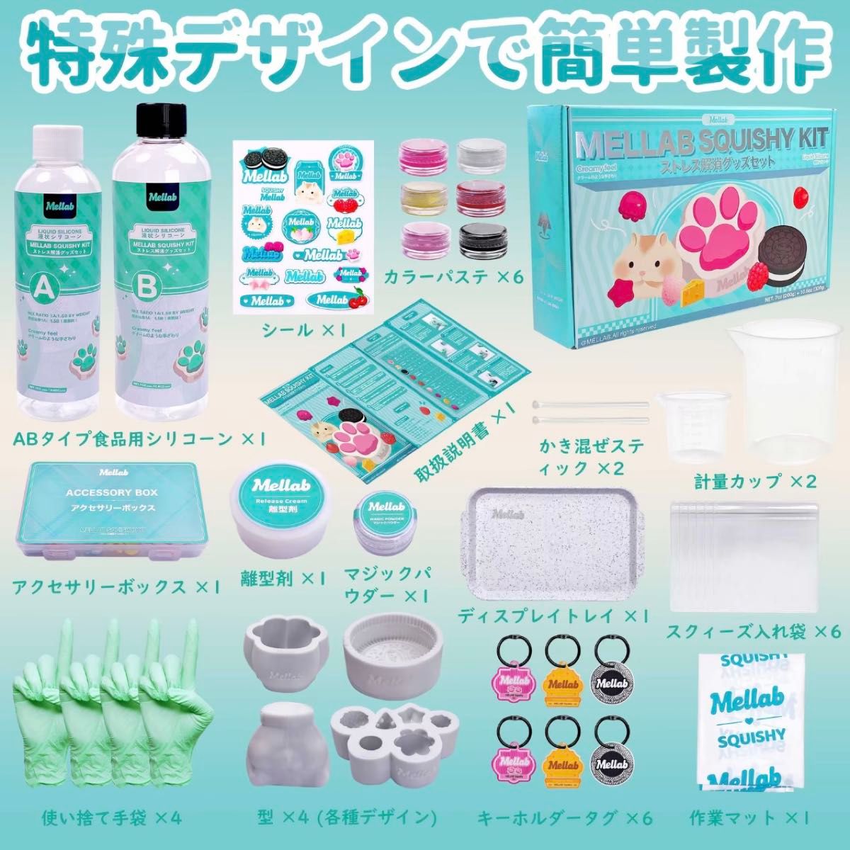 新品 MELLAB SQUISHY KIT ストレス解消グッズ スクイーズキット｜Yahoo