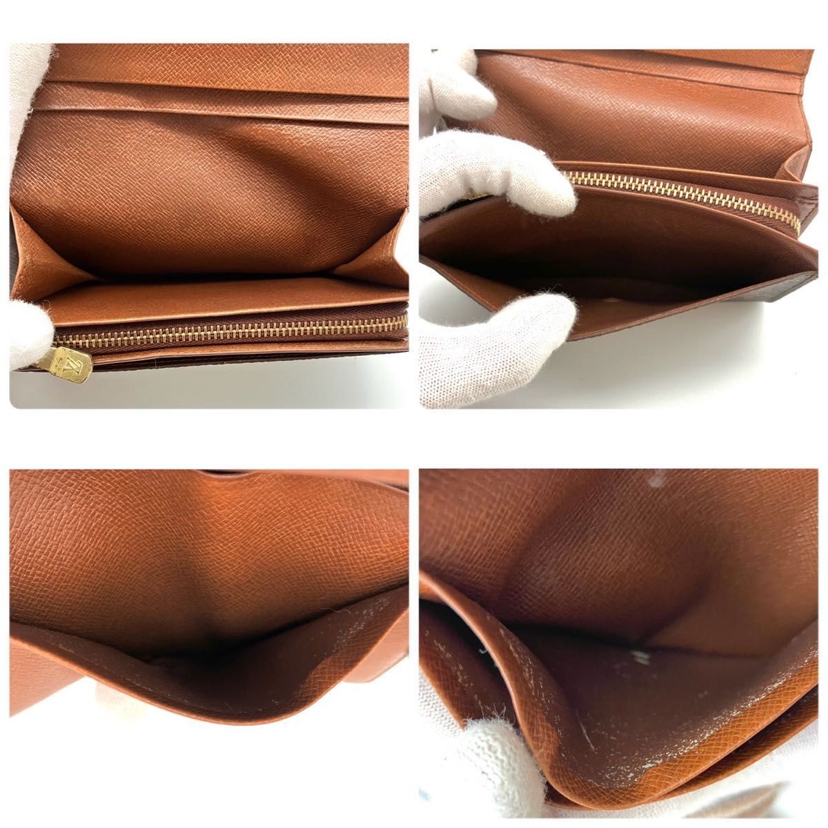 良品 ルイヴィトン トレゾール 二つ折り財布 モノグラム 正規品