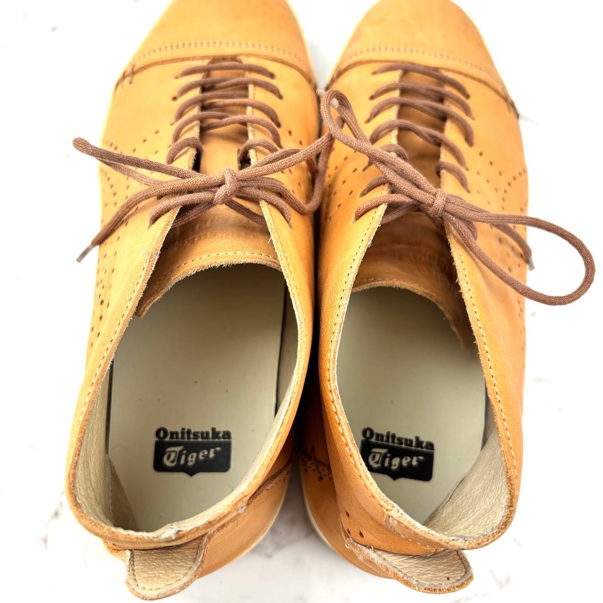美品】Onitsuka Tiger ブラウン 25 日本製 コレソン レザー オニツカ