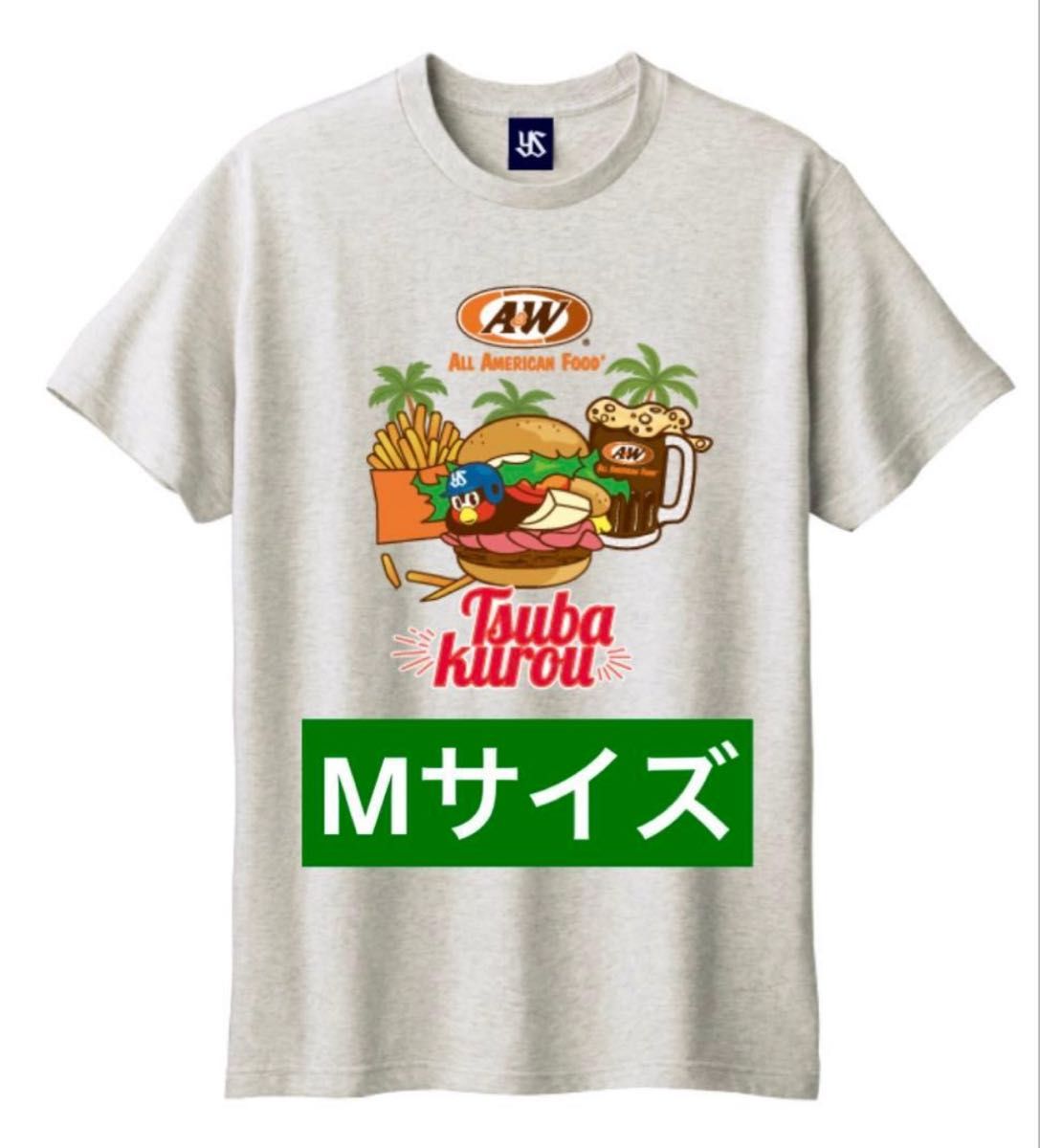 Mサイズ 新品未開封 つば九郎 A&W コラボ ヤクルトスワローズ Tシャツ