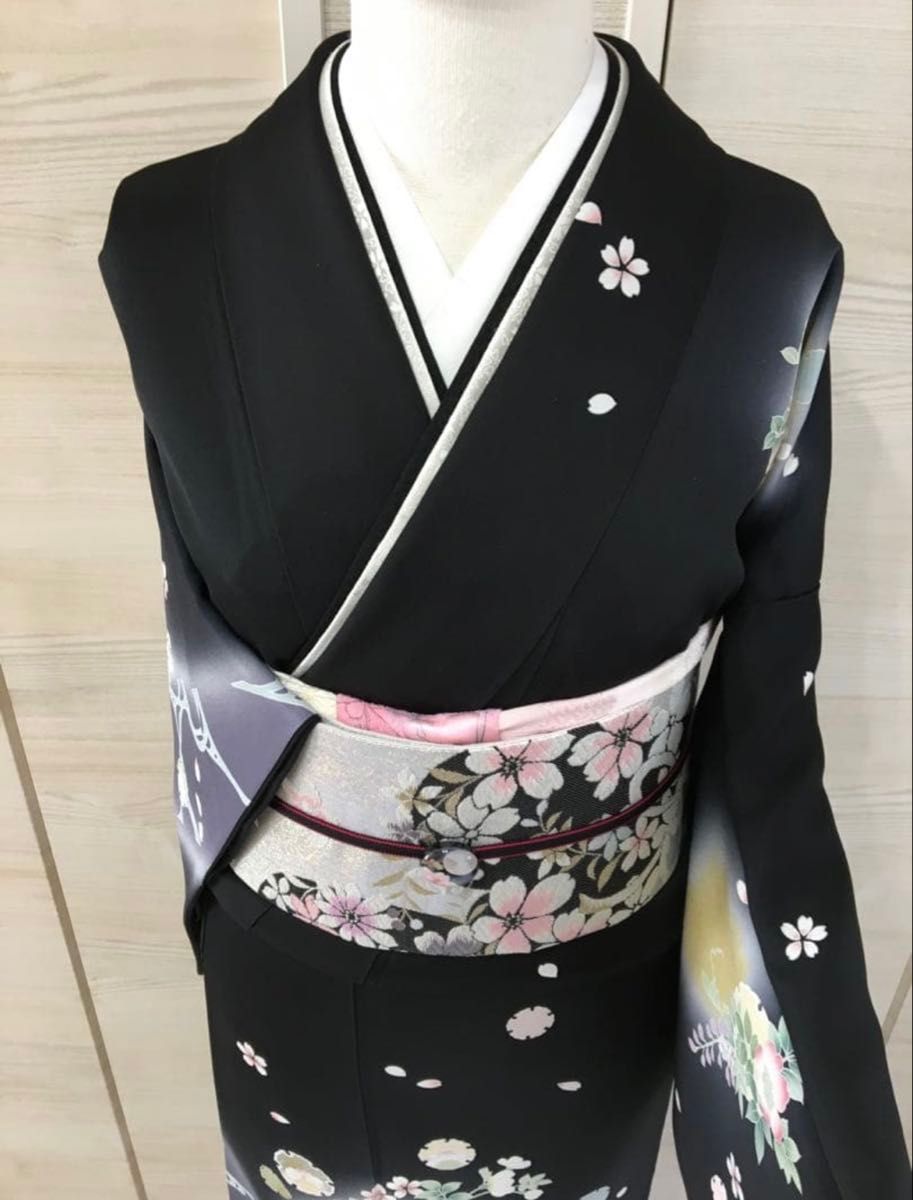 シックな手描き友禅【訪問着】金駒刺繍 正絹｜Yahoo!フリマ（旧PayPay