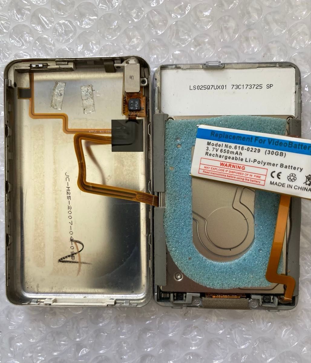 iPod classic 5世代 30GB 動作OK 新品バッテリー交換済 SSDバッテリー