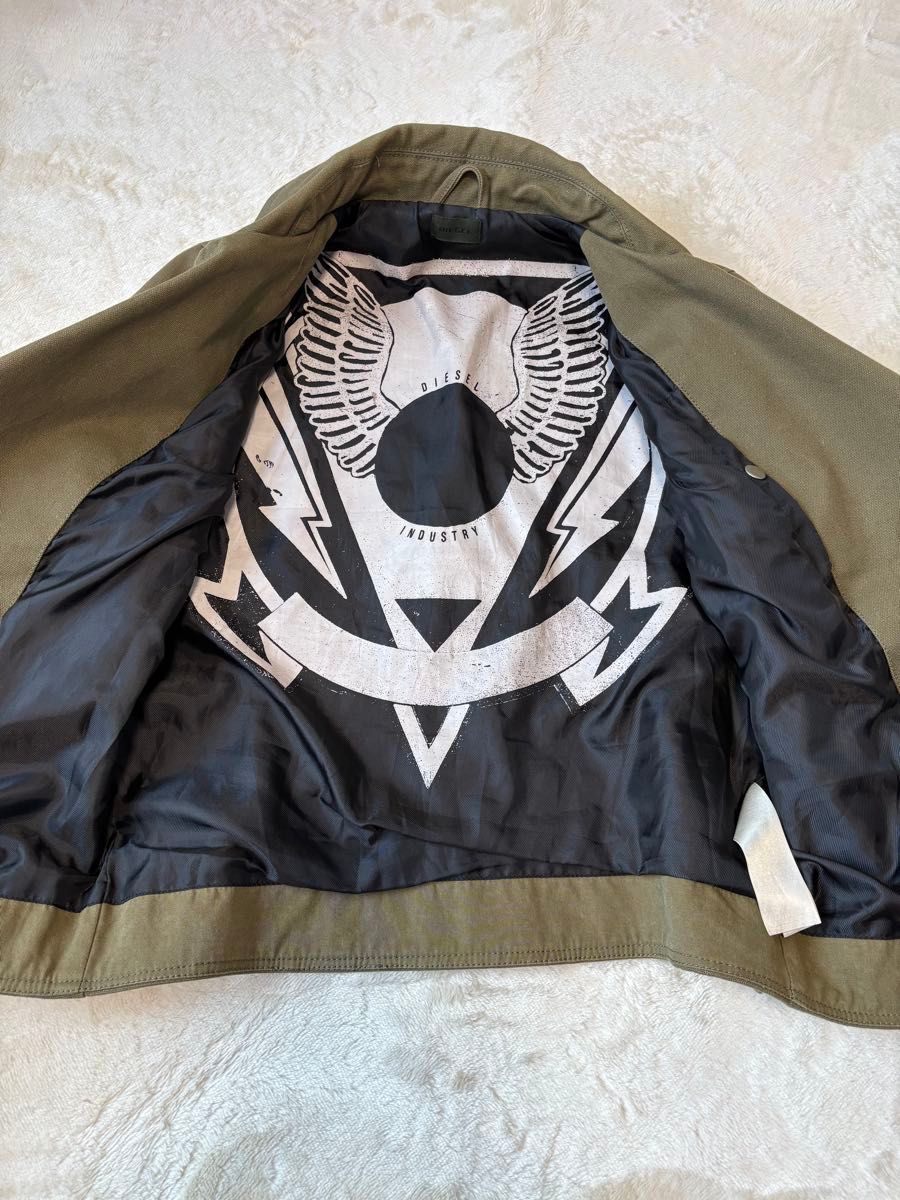 希少/美品】DIESEL ダブルライダースジャケット ボストン ミリタリー