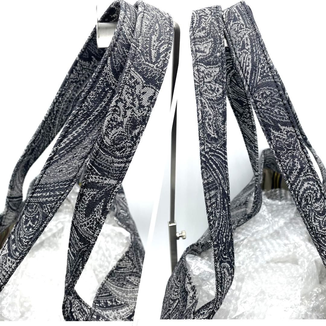 エトロ ETRO ペガサス ペイズリー ジャガード トートバッグ グレー 大