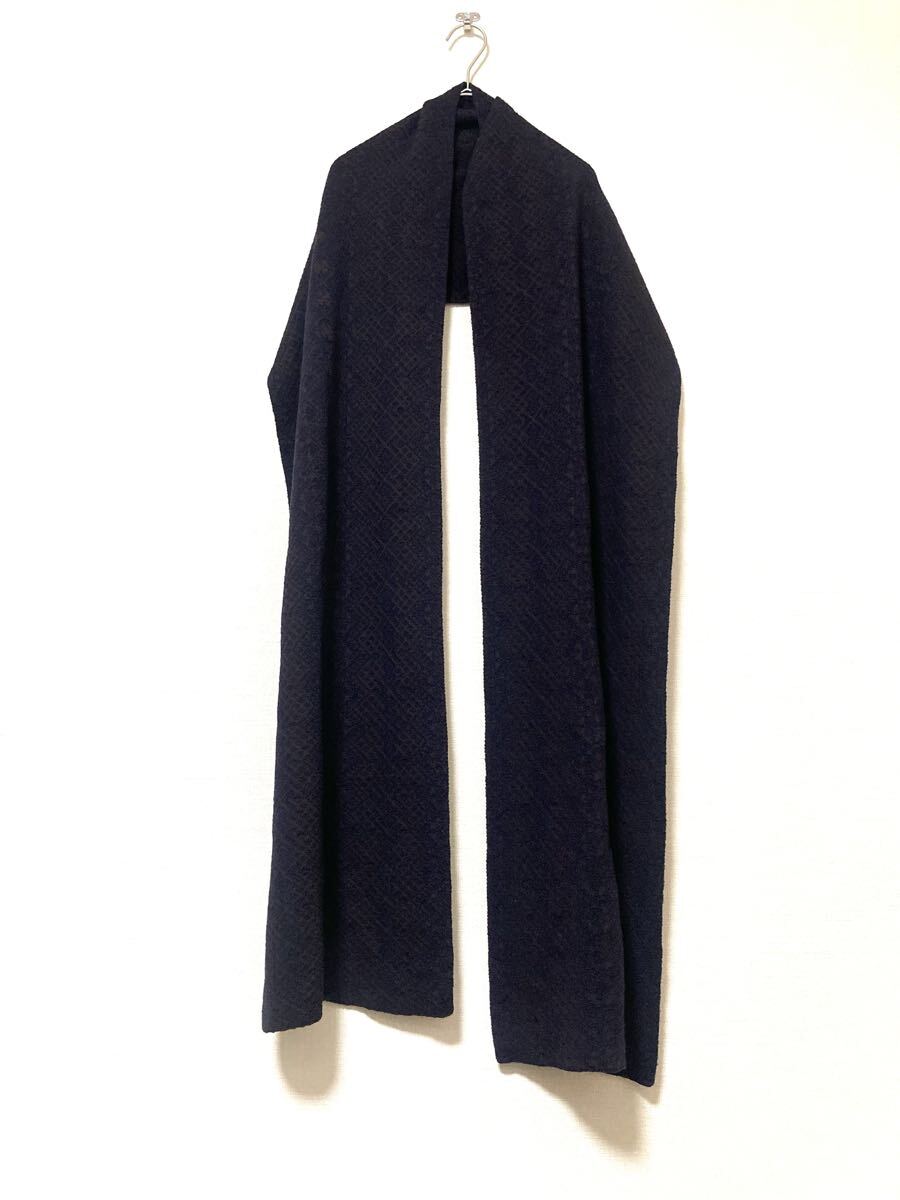 ドリスヴァンノッテン DRIES VAN NOTEN ジャカード マフラー ネイビー