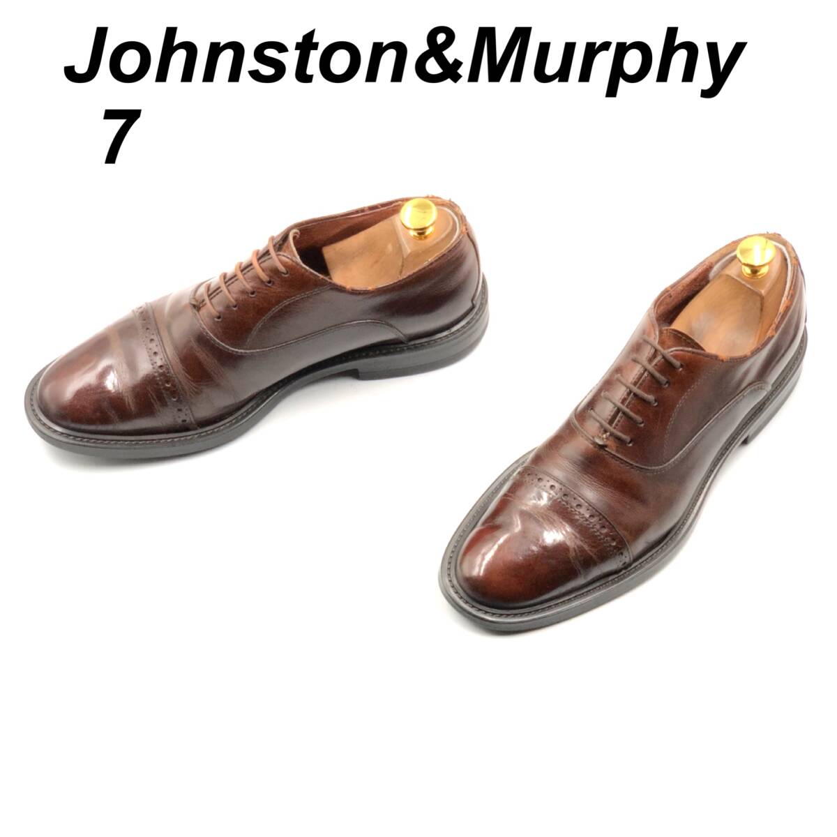 送料無料 即決 Johnston&Murphy ジョンストン&マーフィー 25cm 7