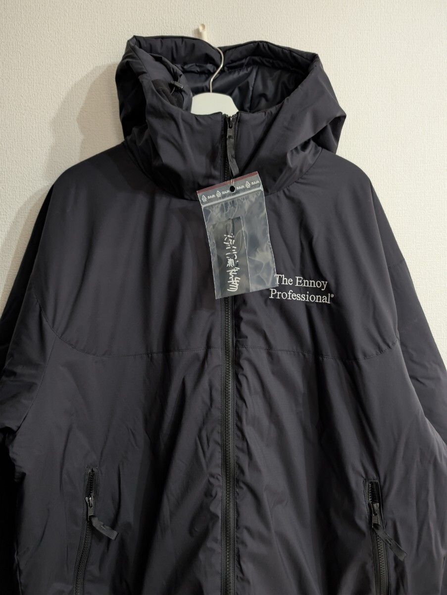26SS 未使用 ENNOYとスタイリスト私物 PADDED NYLON HOODIE BLACK XL