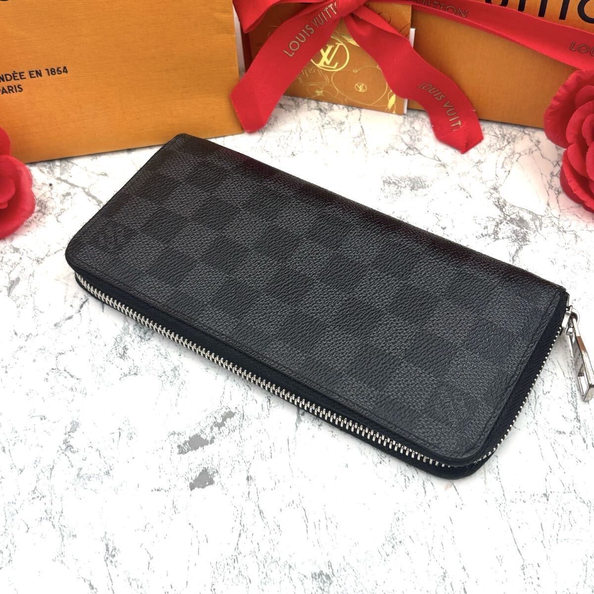 極美品】 ルイヴィトン ダミエ グラフィット ヴェルティカル 長財布