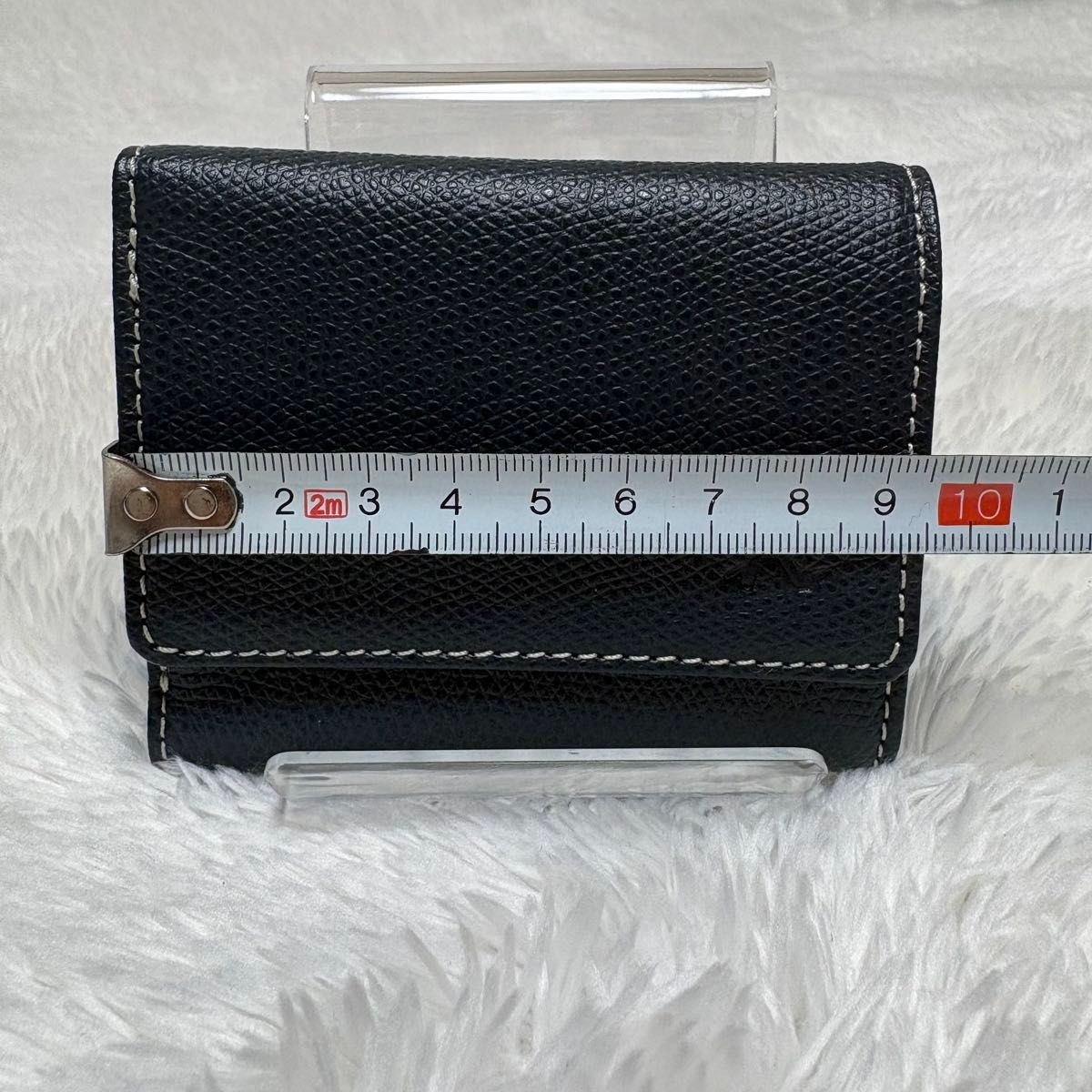 未使用品 キタムラ Kitamura ネイビー 三つ折り財布 シボ革 L字｜Yahoo