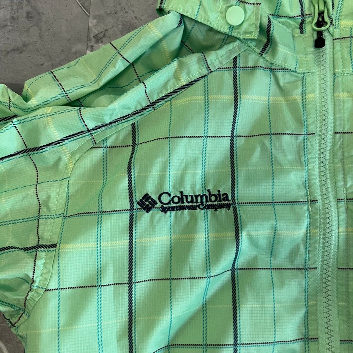 Columbia check shell jacket nylon ナイロンジャケット y2k テック系
