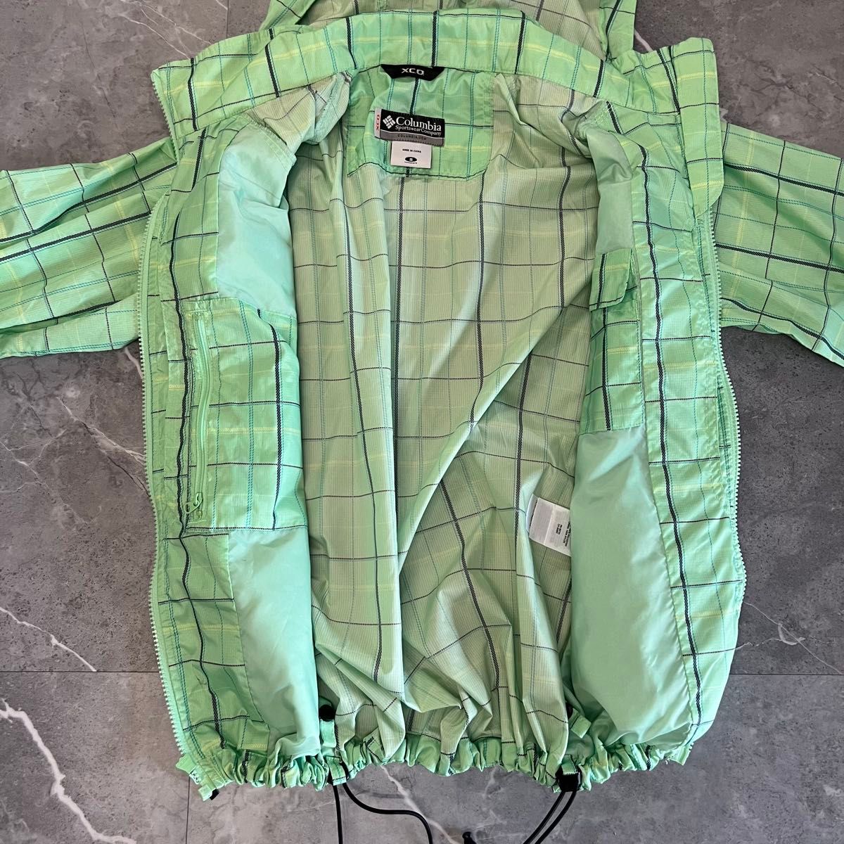 Columbia check shell jacket nylon ナイロンジャケット y2k テック系