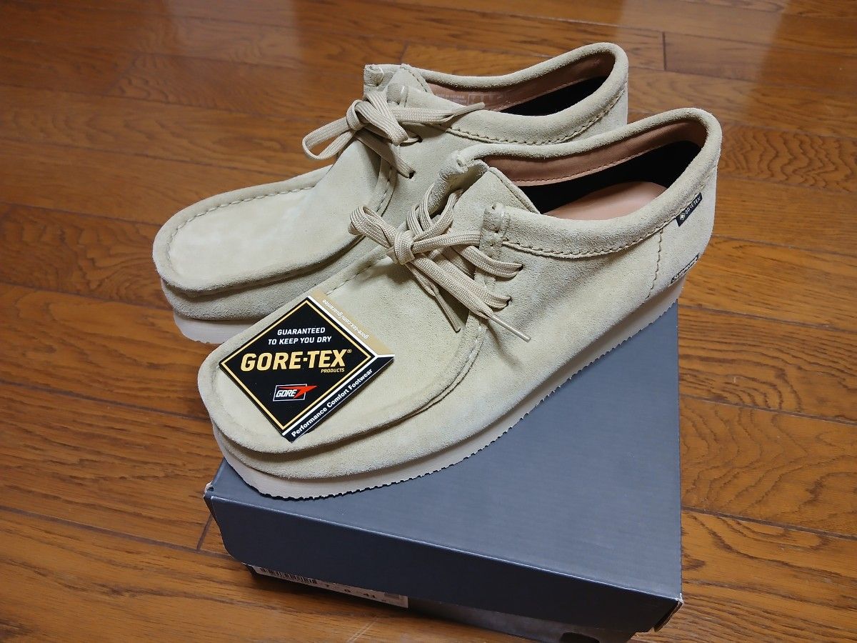 SUPREME Clarks ワラビー GORE-TEX スエード モカシン ベージュ｜Yahoo
