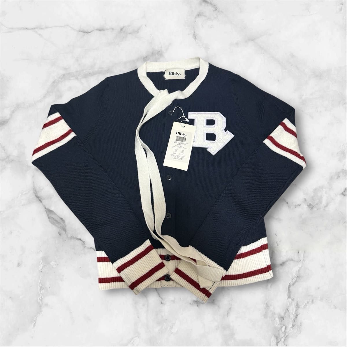 B CLUB TIE CARDIGAN ネイビー Bibiy 新品 タグあり｜Yahoo!フリマ（旧