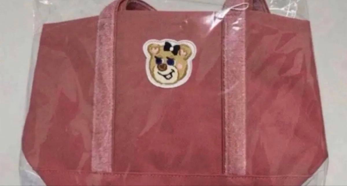 フェイラー オールドテディガール ワッペントートバッグ ピンク 小