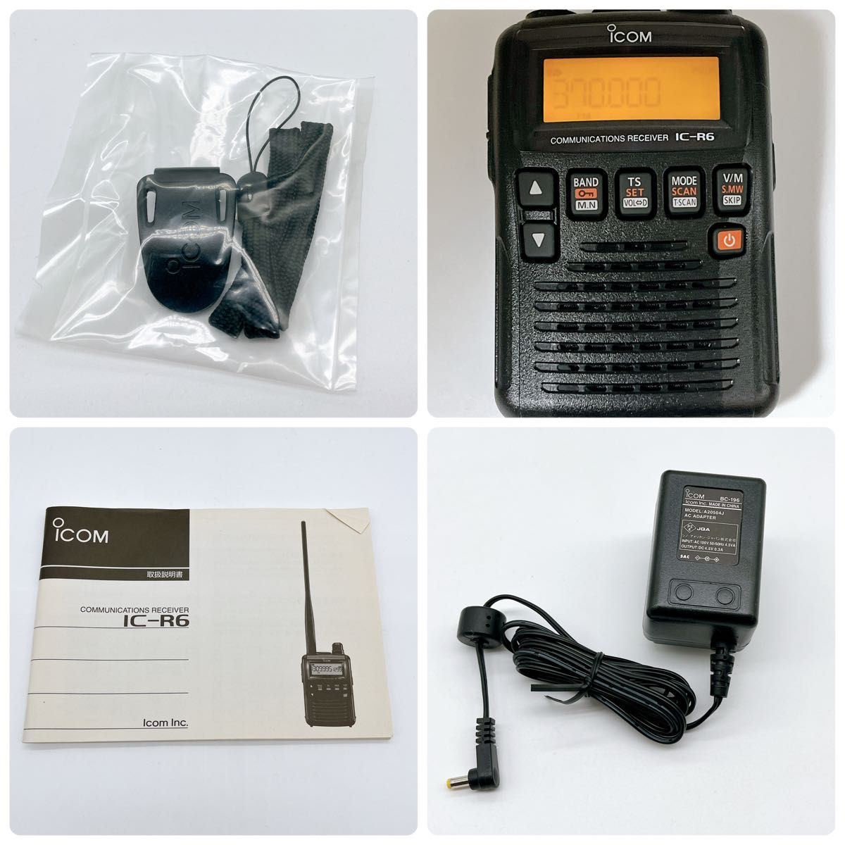 美品】icom IC-R6 広帯域ハンディレシーバー 受信機 現状販売 アイコム