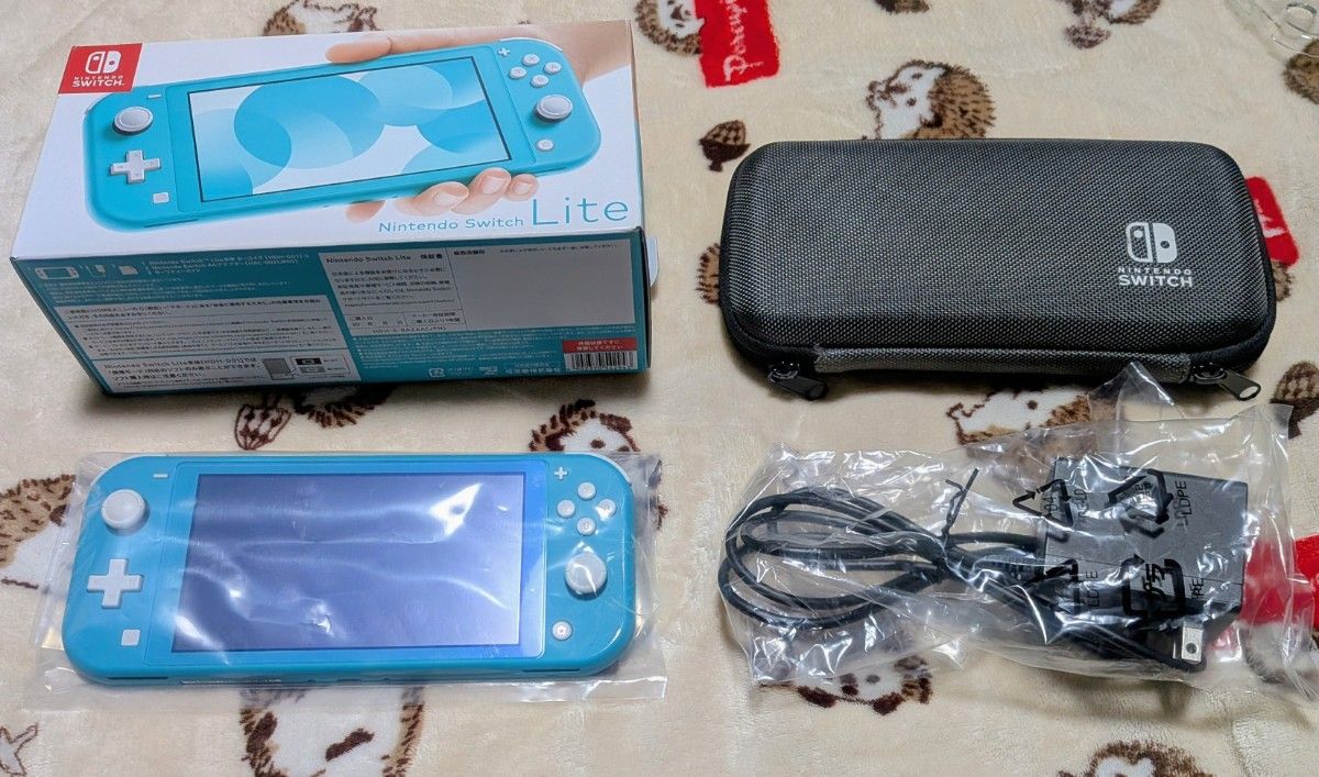 NintendoSwitch Lite ターコイズ 中古 ケース付き 保護フィルム貼付済
