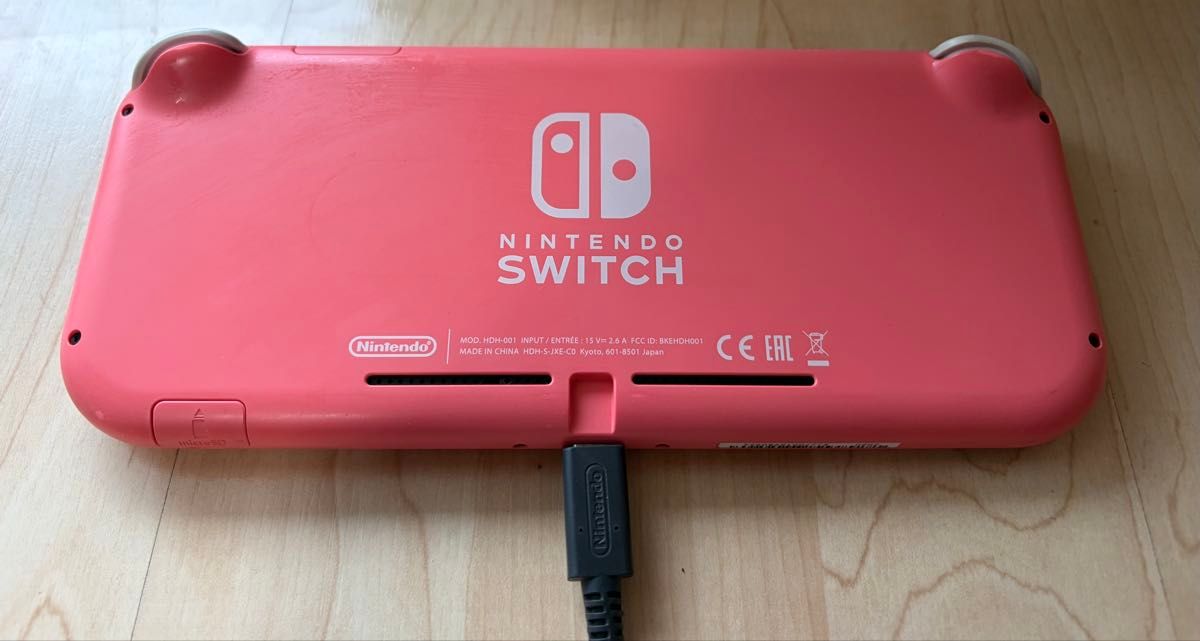 ちょいジャンク】充電器＋カバー＋MicroSD付 コーラル Nintendo Switch