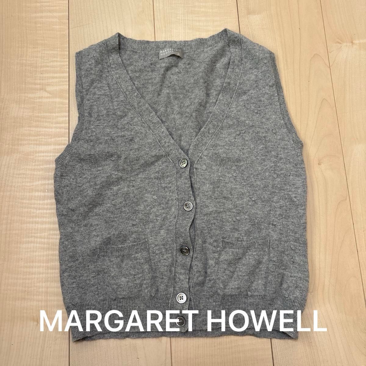 MARGARET HOWELL マーガレット ハウエル ドット ベスト カシミヤ