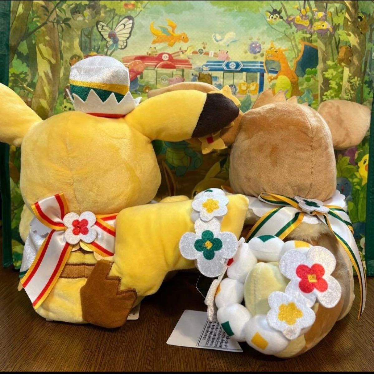 ポケパークカントー ピカチュウ イーブイ パペット ぬいぐるみ 2体