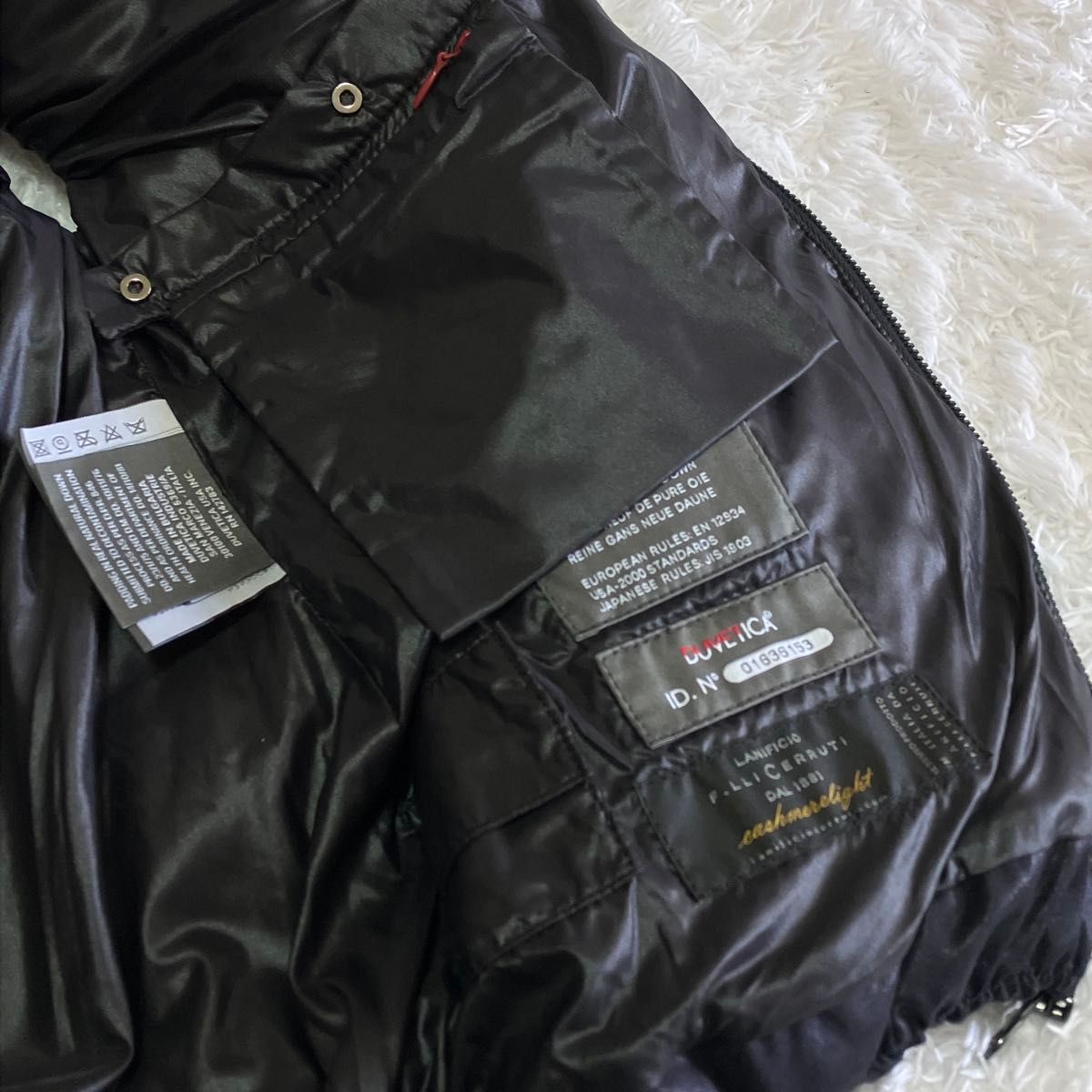 美品 デュベティカ 別注 ダウン ベスト カシミヤ FEBEDUE ネイビー