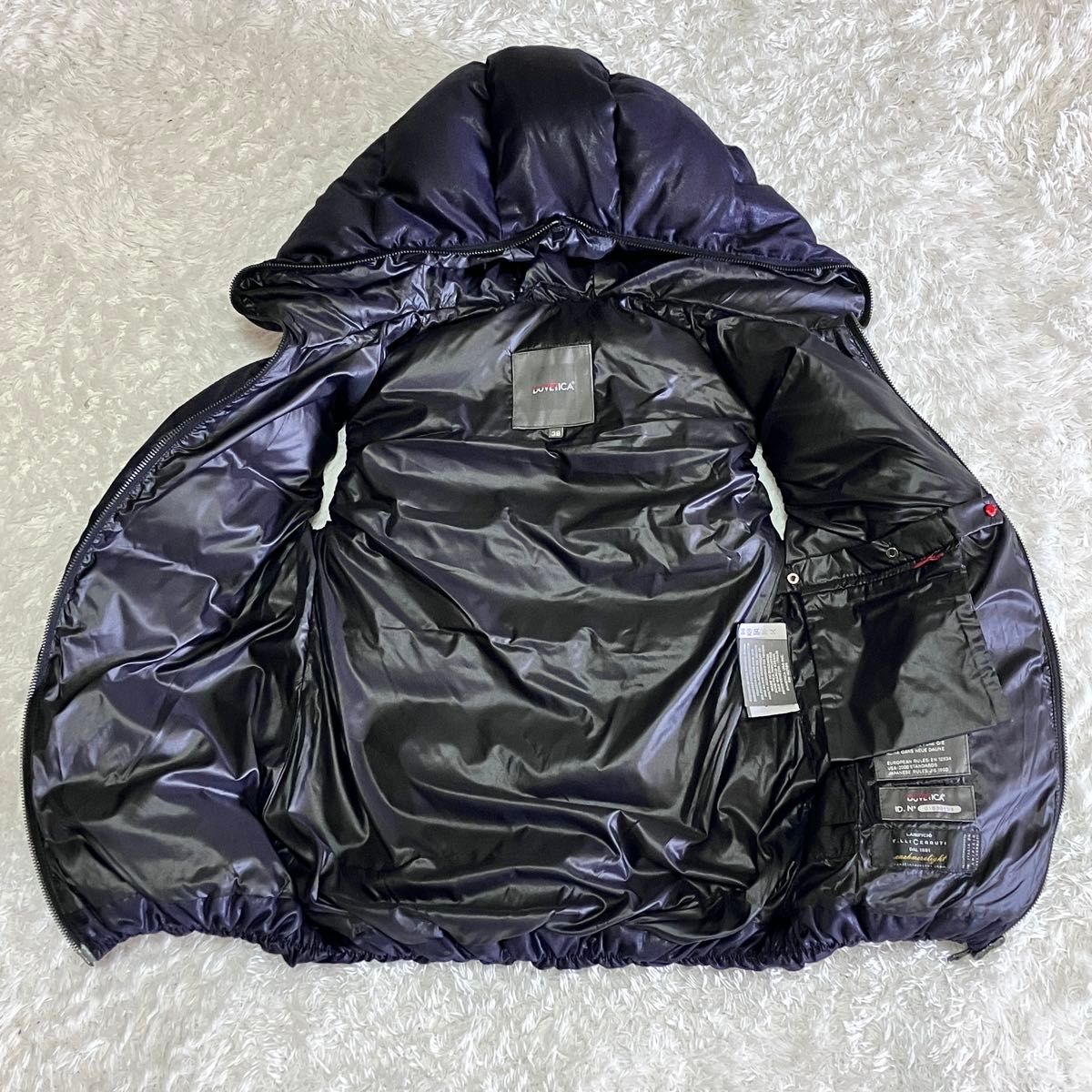 美品 デュベティカ 別注 ダウン ベスト カシミヤ FEBEDUE ネイビー